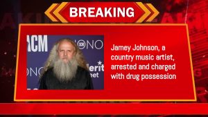 Jamey Johnson, a country music artist, arrested and charged with drug possession