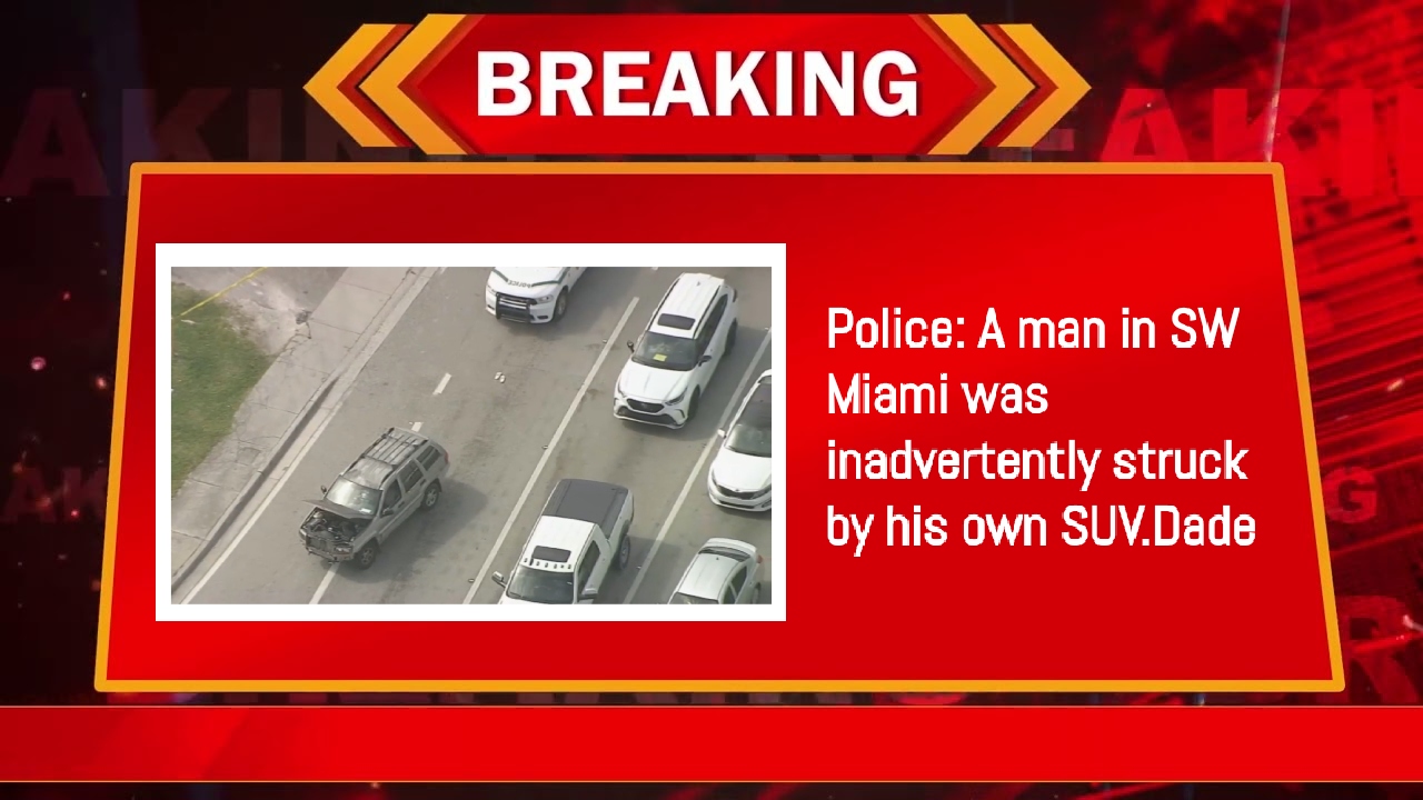 Police: A man in SW Miami was inadvertently struck by his own SUV.Dade